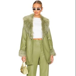 Show Me Your Mumu Penny Lane Coat in Sage